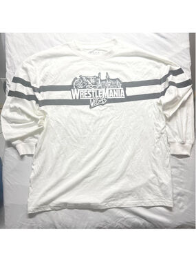 WEAR by Erin Andrews WWE WrestleMania 42 Las Vegas Oversized Stripe Tee L